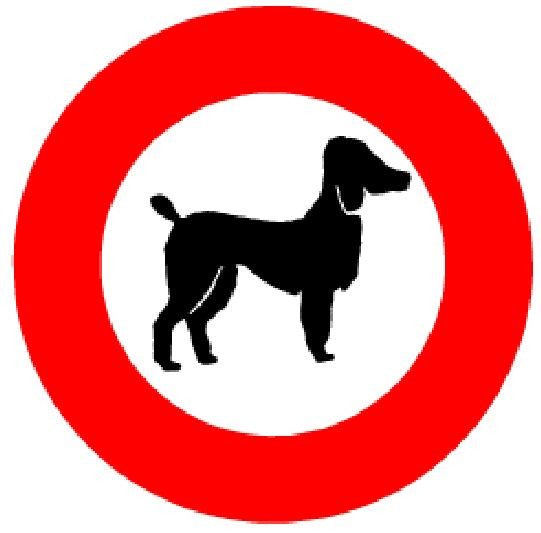 Schild Hundeverbot 