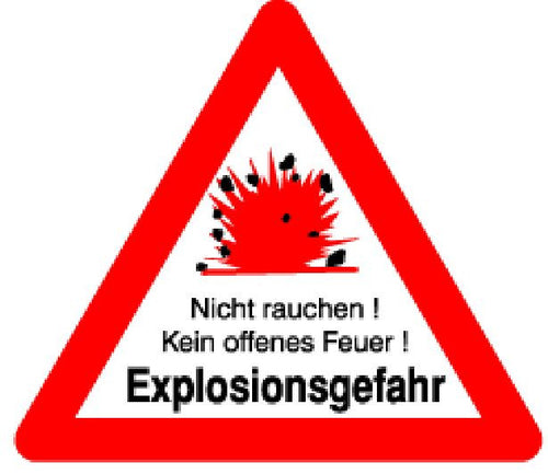 Schild Explosionsgefahr