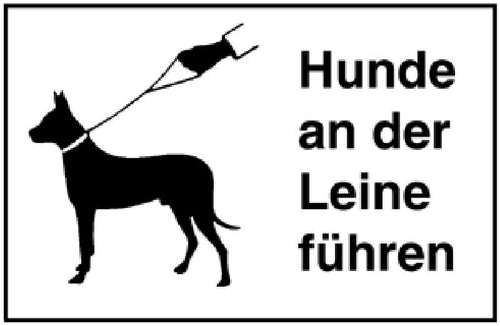 Schild Hunde an der Leine führen