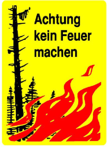 Schild Waldbrandtafel