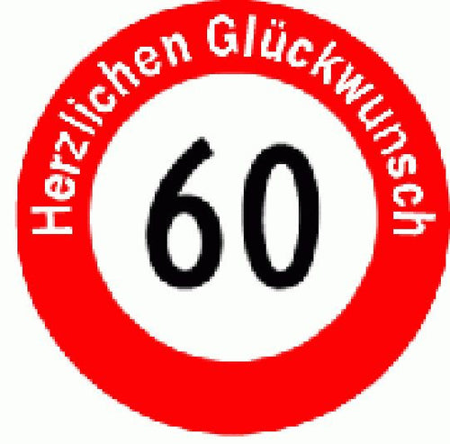 Schild Geburtstag 60