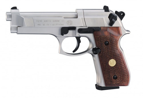 Beretta M 92 FS, nickel / Holz