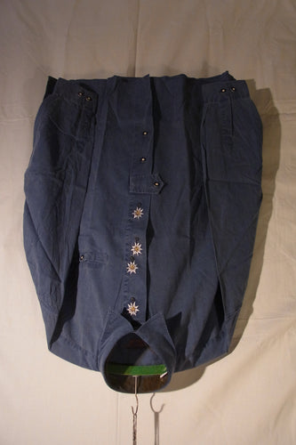 Hemd Böcker Tracht blau Edelweiss