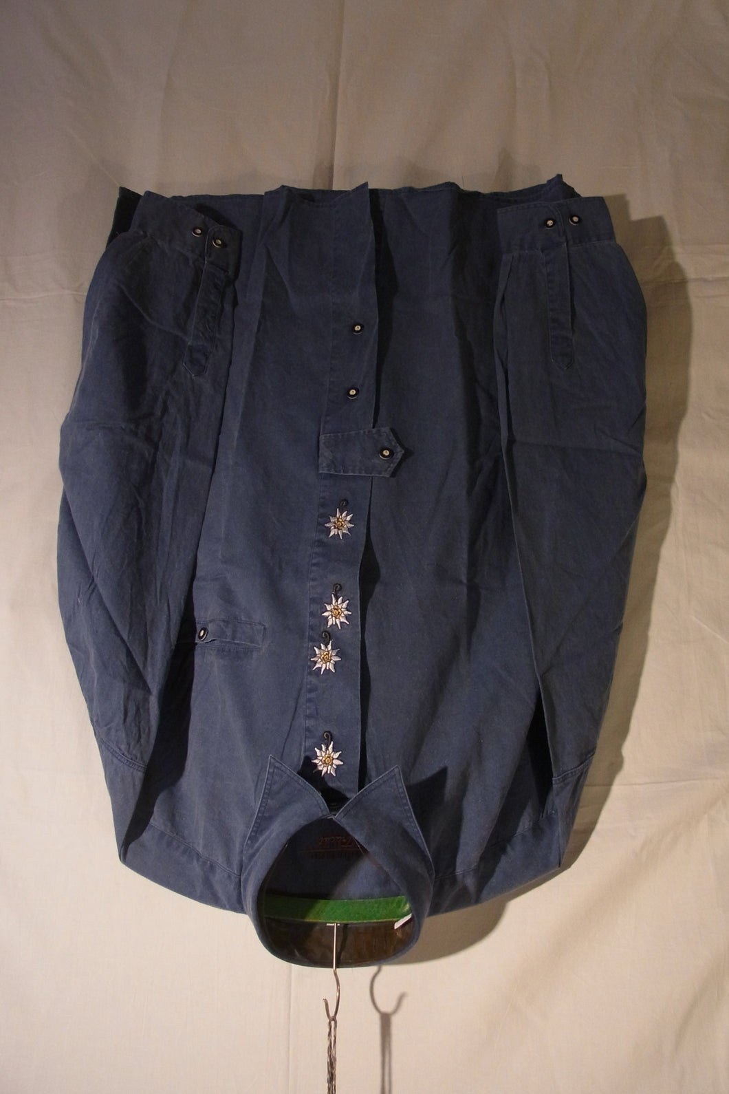 Hemd Böcker Tracht blau Edelweiss