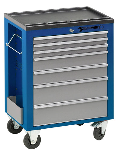 Werkzeugwagen  7 Schubladen, leer, Serie SW, blau
