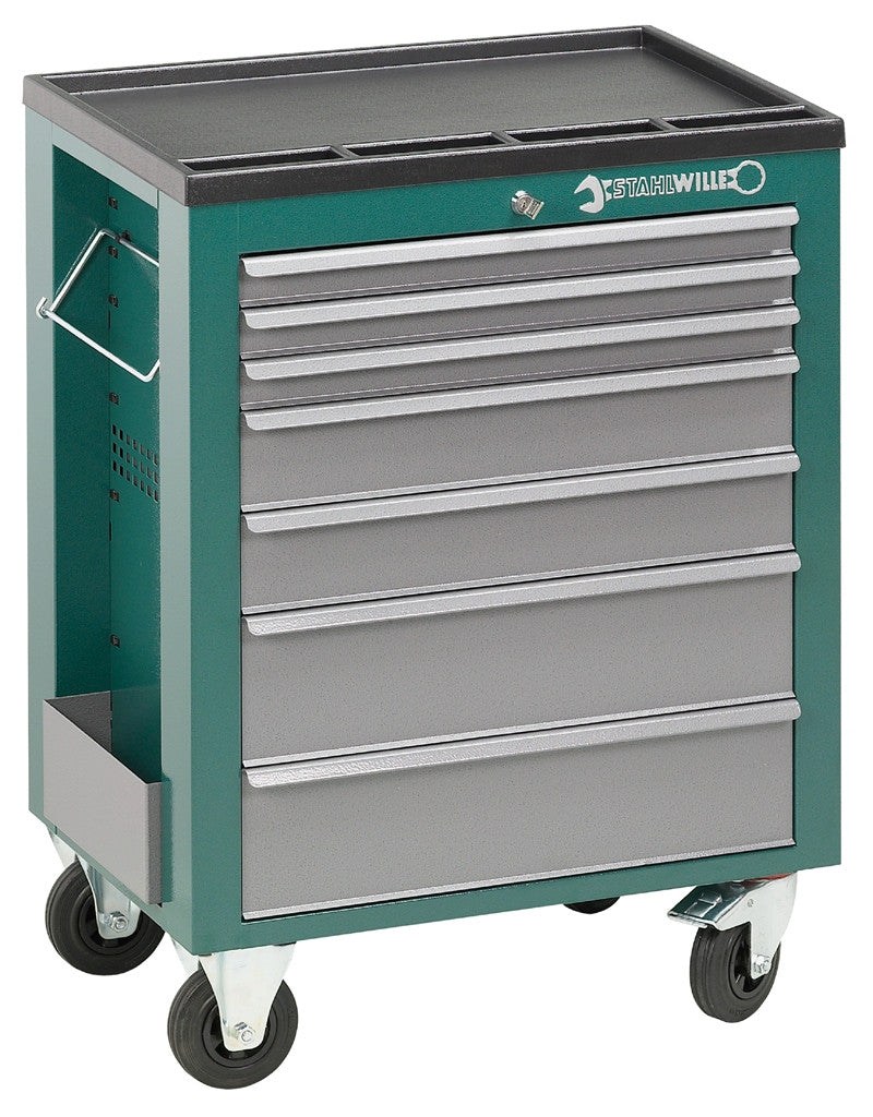 Werkzeugwagen  7 Schubladen, leer, Serie SW, grün