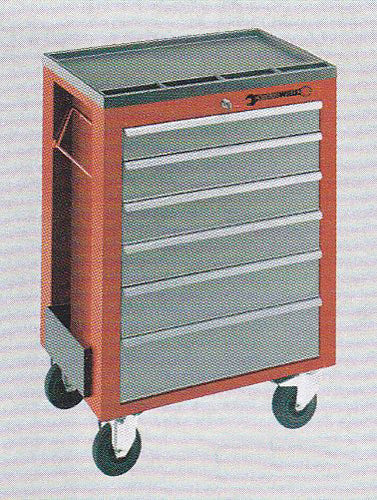 Werkzeugwagen  6 Schubladen, leer, Serie SW, rot