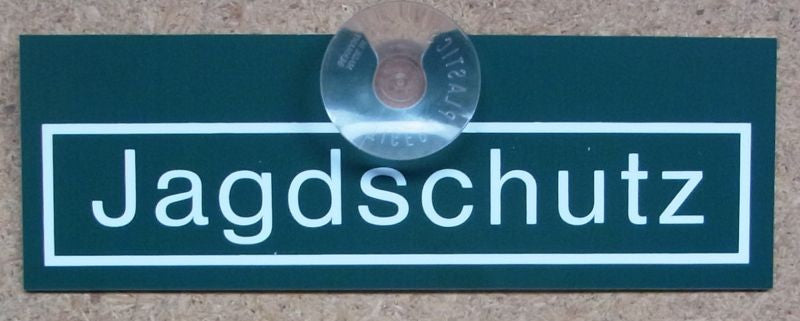 Autoschild Jagdschutz