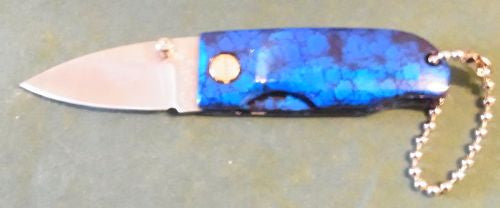 Klappmesser Schlüsselkette blau
