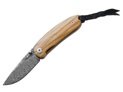 Taschenmesser LionSteel Mini Damast Olive