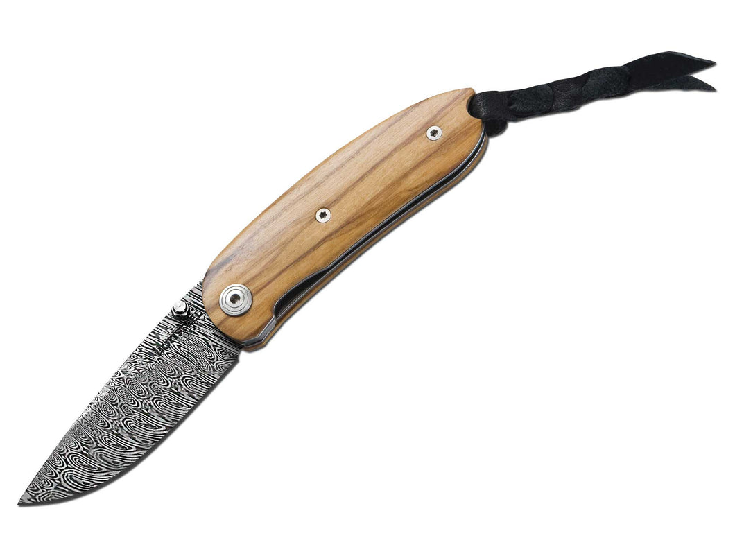 Taschenmesser LionSteel Mini Damast Olive