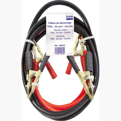 Starterkabel 35mm2, 700A, 2x4.5m, Bronzeklemmen
