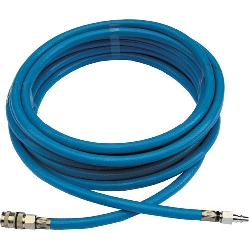 Druckluftschlauch PVC blau 10 x 14mm, 10m, mit Kupplung und Stec