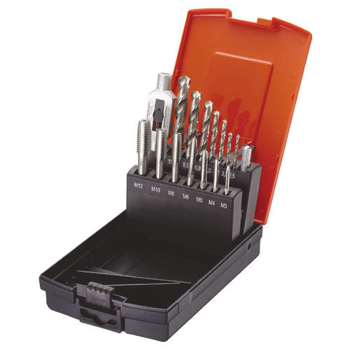 Maschinengewindebohrer-Satz 15-teilig, HSS, M3 - M12